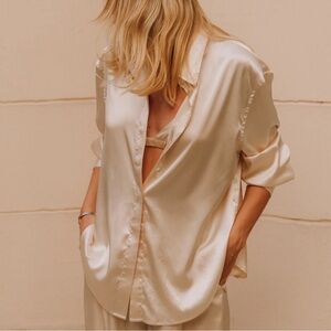 Daily Drills Champagne Silk Top